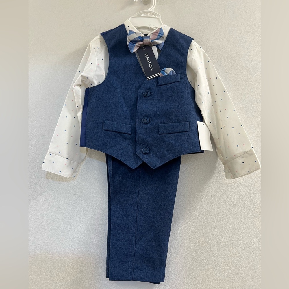 Nautica Boys 4-Pc. Navy Vest Set